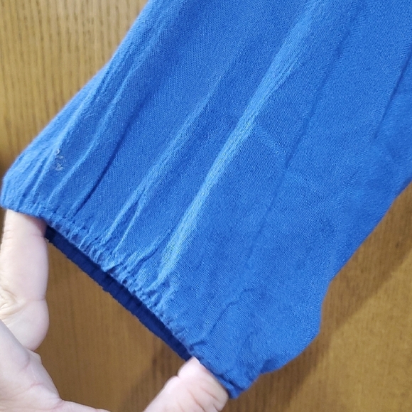 Lovers + Friends Blue and White Embroidered Carmella Romper - Picture 7 of 12